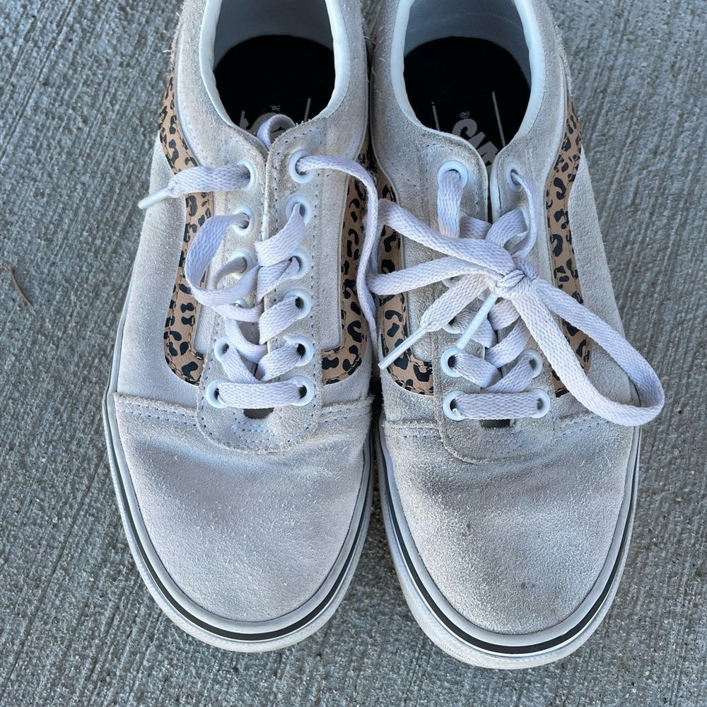 Vans Old Skool Suede Cheetah Leopard Trim Women's Size 6.5 Skate Shoes Sneakers - Picture 3 of 6